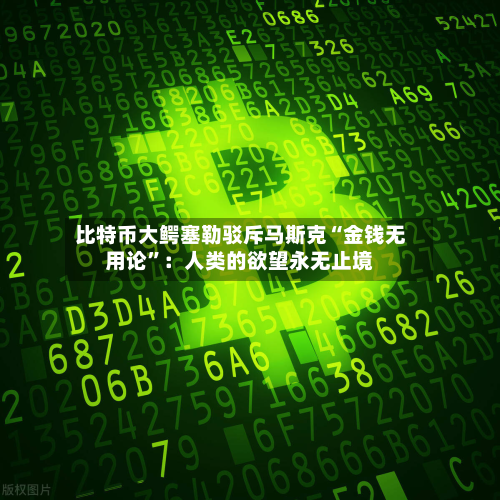 比特币大鳄塞勒驳斥马斯克“金钱无用论	”：人类的欲望永无止境-第1张图片