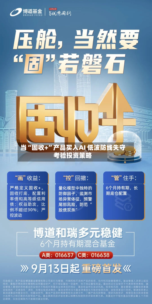 当“固收+	”产品买入AI 低波防线失守考验投资策略-第1张图片