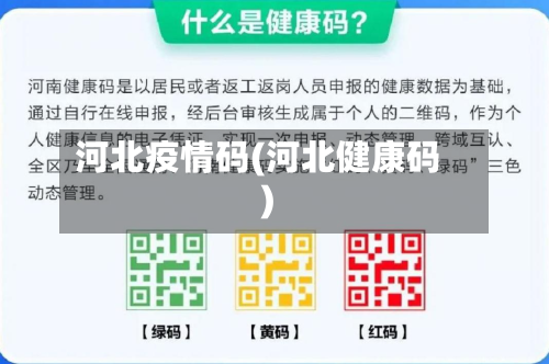 河北疫情码(河北健康码)-第1张图片