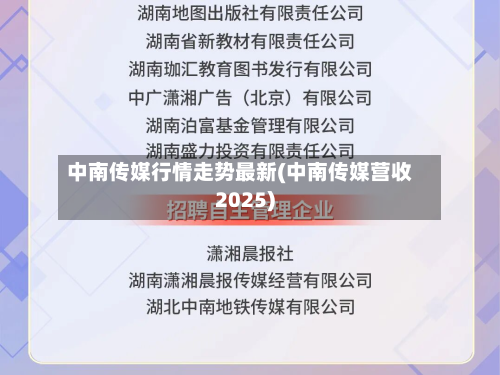 中南传媒行情走势最新(中南传媒营收2025)-第2张图片