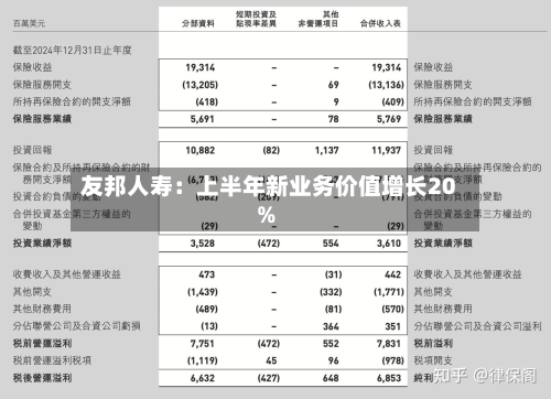 友邦人寿：上半年新业务价值增长20%-第3张图片