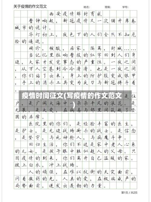 疫情时间征文(写疫情的作文范文)-第1张图片