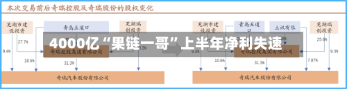4000亿“果链一哥”上半年净利失速-第3张图片