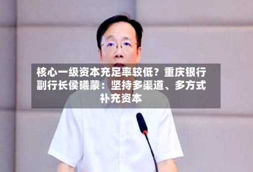 核心一级资本充足率较低？重庆银行副行长侯曦蒙：坚持多渠道、多方式补充资本-第1张图片