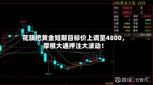 花旗把黄金短期目标价上调至4800，摩根大通押注大波动！-第1张图片