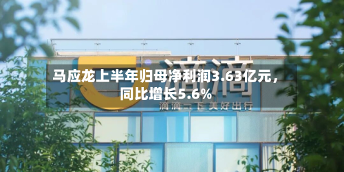 马应龙上半年归母净利润3.63亿元	，同比增长5.6%-第1张图片