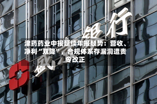 津药药业中报延续年报颓势：营收	、净利“双降”	，合规体系存漏洞遭责令改正-第2张图片