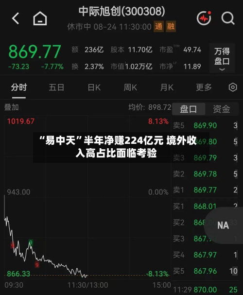 “易中天”半年净赚224亿元 境外收入高占比面临考验-第2张图片